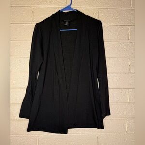 Love Cameron Black Open Front Cardigan Sweater